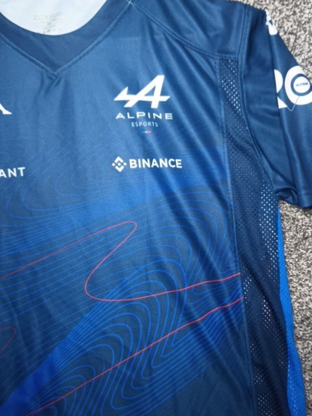 Kappa Alpine F1 Esports Kombat Jersey Mens 2XL Esteban Ocon BWT Binance Blue - Picture 4 of 15